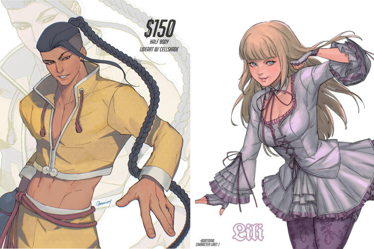 $150 Half body painting commissions